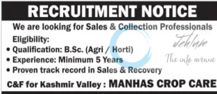 MANHAS CROP CARE KASHMIR SALES COLLECTION PROFESSIONALS JOB OPPORTUNITIES 2025 2 MANHAS CROP CARE KASHMIR SALES COLLECTION PROFESSIONALS JOB OPPORTUNITIES 2025