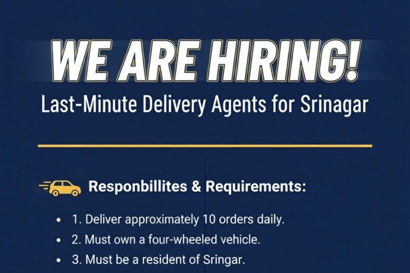 JIFFY DELIVERIES SRINAGAR DELIVERY AGENTS JOB OPPORTUNITIES 2025 JIFFY DELIVERIES SRINAGAR DELIVERY AGENTS JOB OPPORTUNITIES 2025