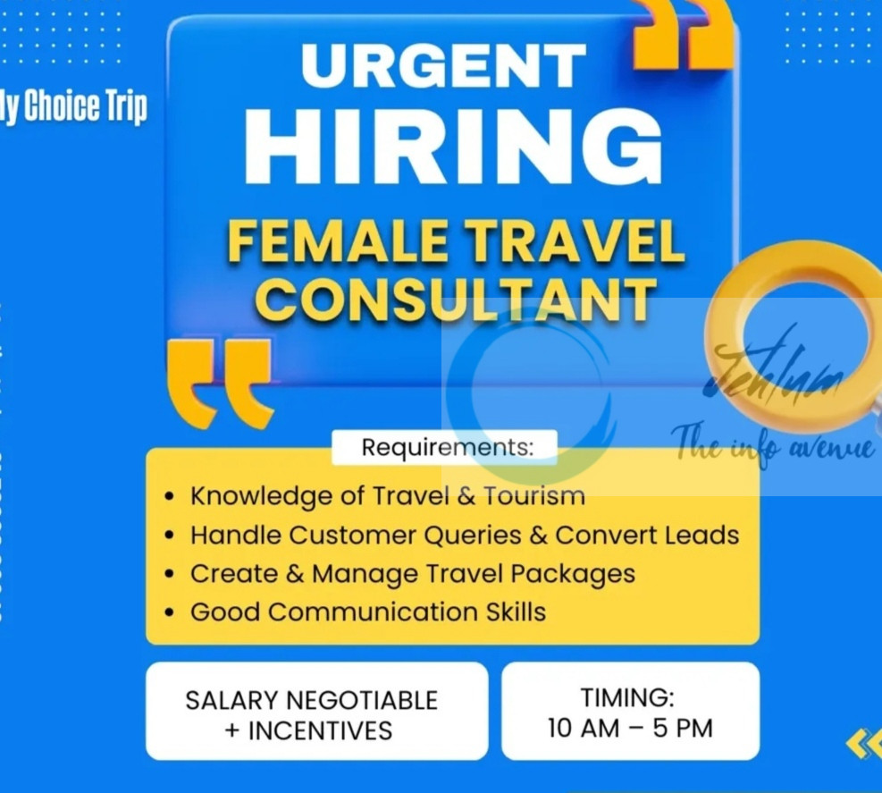 My Choice Trip Srinagar travel counsultant job opportunities 2025 2 My Choice Trip Srinagar travel counsultant job opportunities 2025