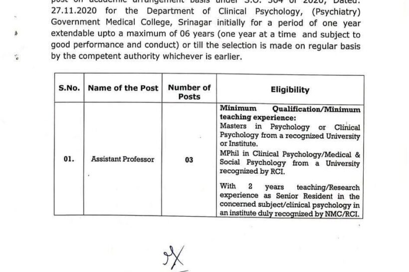Government Medical College GMC Srinagar AP Job opportunities Notice 03-GS of 2025 Government Medical College GMC Srinagar AP Job opportunities Notice 03-GS of 2025
