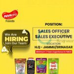 MAAlana Foods jammu/srinagar Sales Officer/Sales Executive job opportunities 2025