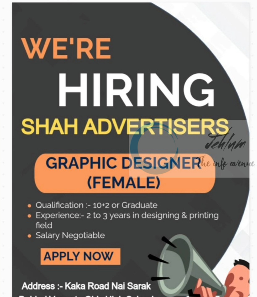 Shah Advertisers jammu Graphic Designer job Opportunities 2025