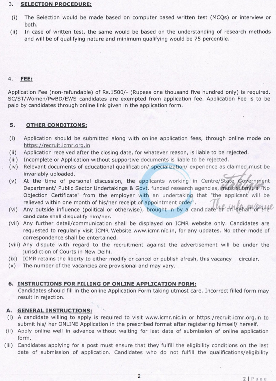 Indian Council of Medical Research ICMR Scientist-C job opportunities notice ICMR/Sc-C/02/2025-RPCell