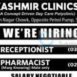 Kashmir Clinics Central Srinagar Receptionist/Pharmacist Job opportunities 2025