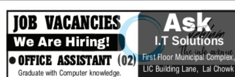 Ask IT Solutions srinagar job opportunities 2025