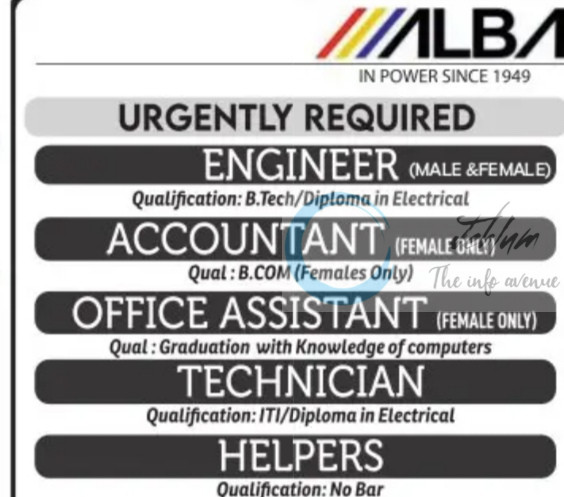ALBA SRINAGAR JOB OPPORTUNITIES 2025