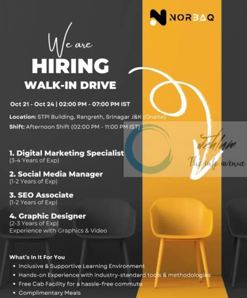 Norbaq srinagar Digital Marketing Specialist/Social Media Manager job opportunities 2025