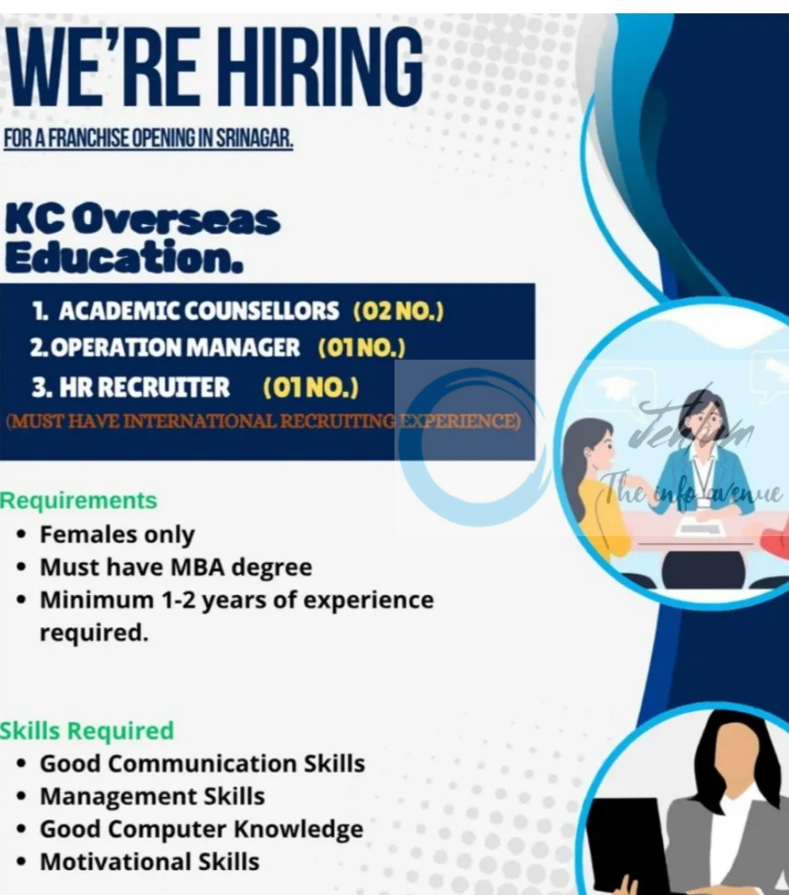 KC OVERSEAS EDUCATION SRINAGAR JOB OPPORTUNITIES 2025