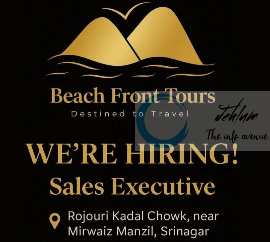 Beach Front Tours Srinagar Sales Executive Recruitment 2025 Jobs Opportunity 2 Beach Front Tours Srinagar Sales Executive Recruitment 2025 Jobs Opportunity