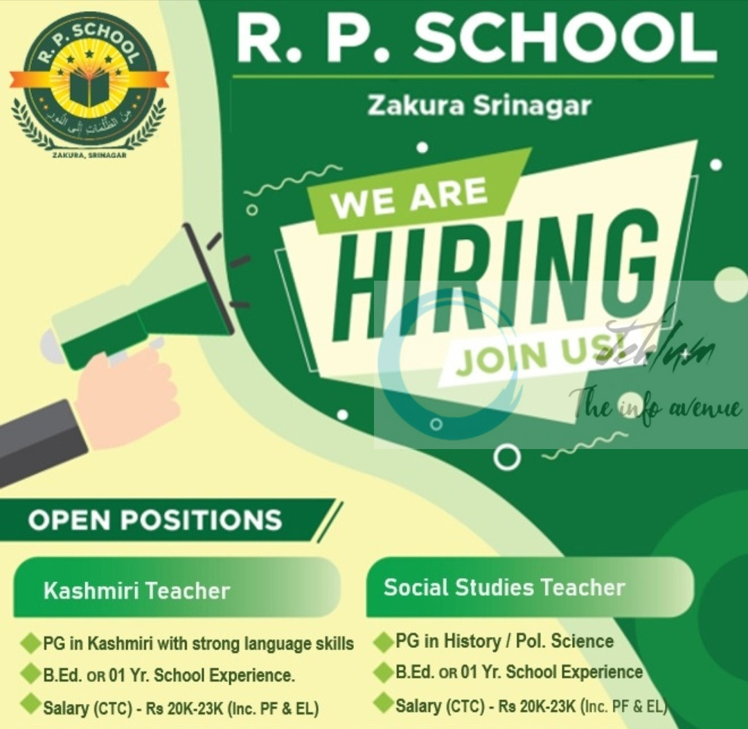 R P School Srinagar Jobs Opportunities Recruitment 2025 2 R P School Srinagar Jobs Opportunities Recruitment 2025