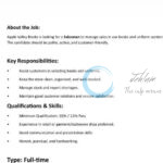 Apple Valley Books Srinagar Salesman job opportunities 2025