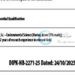 SKUAST-K DIVISION OF ENVIRONMENTAL SCIENCES FACULTY OF HORTICULTURE PROJECT ASSOCIATE JOB OPPORTUNITIES 2025
