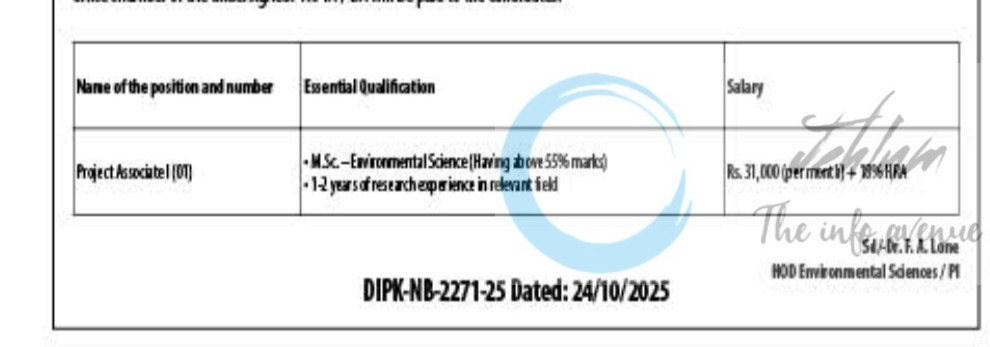 SKUAST-K DIVISION OF ENVIRONMENTAL SCIENCES FACULTY OF HORTICULTURE PROJECT ASSOCIATE JOB OPPORTUNITIES 2025 2 SKUAST-K DIVISION OF ENVIRONMENTAL SCIENCES FACULTY OF HORTICULTURE PROJECT ASSOCIATE JOB OPPORTUNITIES 2025