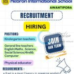 Hebron International School HIS Awantipora job opportunities 2025