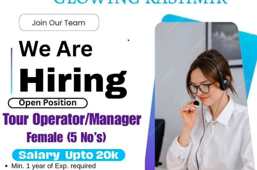 Glowing Kashmir srinagar job opportunities 2025 Glowing Kashmir srinagar job opportunities 2025