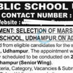 ARMY PUBLIC SCHOOL UDHAMPUR APSU MARSHAL GUARD JOB OPPORTUNITIES 1029/APSU