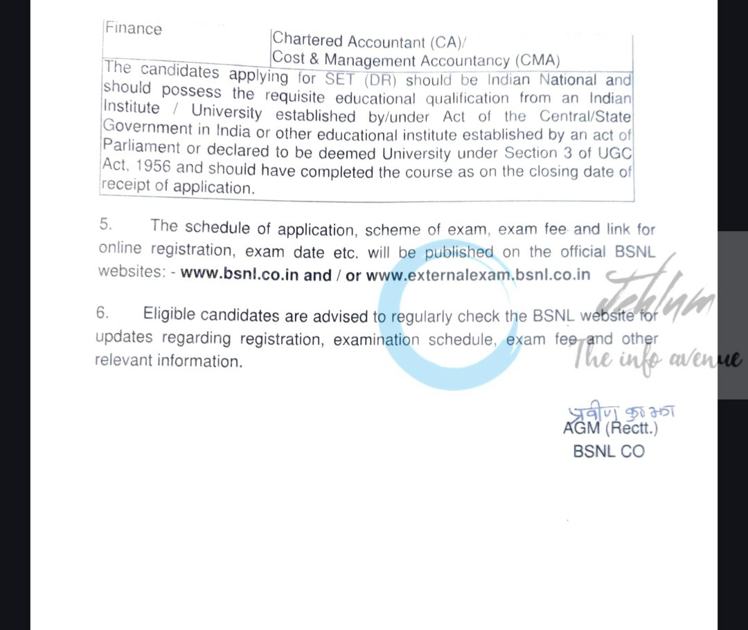BSNL Senior Executive Trainee SET Advertisement Notification BSNLCO/11/12/11/1/2025/RECTT/CO/2025 3 BSNL Senior Executive Trainee SET Advertisement Notification BSNLCO/11/12/11/1/2025/RECTT/CO/2025
