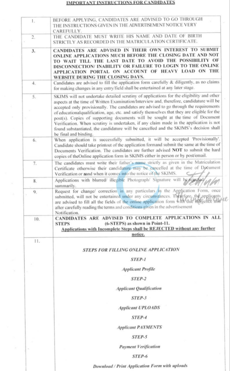 SHER-I-KASHMIR INSTITUTE OF MEDICAL SCIENCES SKIMS SRINAGAR JUNIOR RESIDENTS JOB OPPORTUNITIES NOTICE SIMS/ACAD/ 05 OF 2025