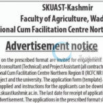SKUAST Kashmir Faculty of Agriculture RCFC NR II Project Recruitment 2025