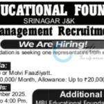 MBI Educational Foundation District Manager Recruitment Srinagar 2025
