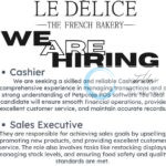 LE DÉLICE THE FRENCH BAKERY SRINAGAR CASHIER AND SALES EXECUTIVE JOB OPPORTUNITIES WALK IN 2025