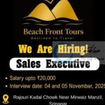 Beach Front Tours srinagar Sales Executive Job opportunities 2025