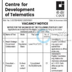Centre for Development of Telematics C-DOT Head Strategic Government Collaboration and Consultant Protocol Job opportunities notice C-DOTD/HR/REC/2025/10/01