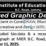 Model Institute of Education and Research MIER Jammu Graphic Designer Job opportunities 2025