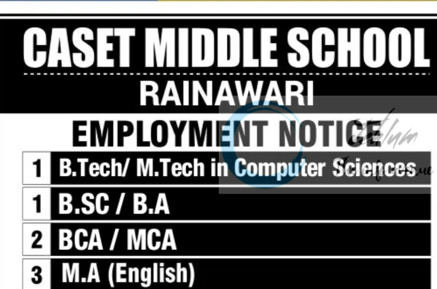 CASET Middle School srinagar job opportunities 2025 1 CASET Middle School srinagar job opportunities 2025