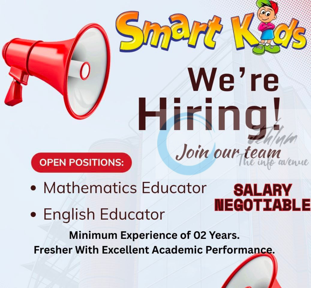 Smart Kids school Anantnag job opportunities 2025