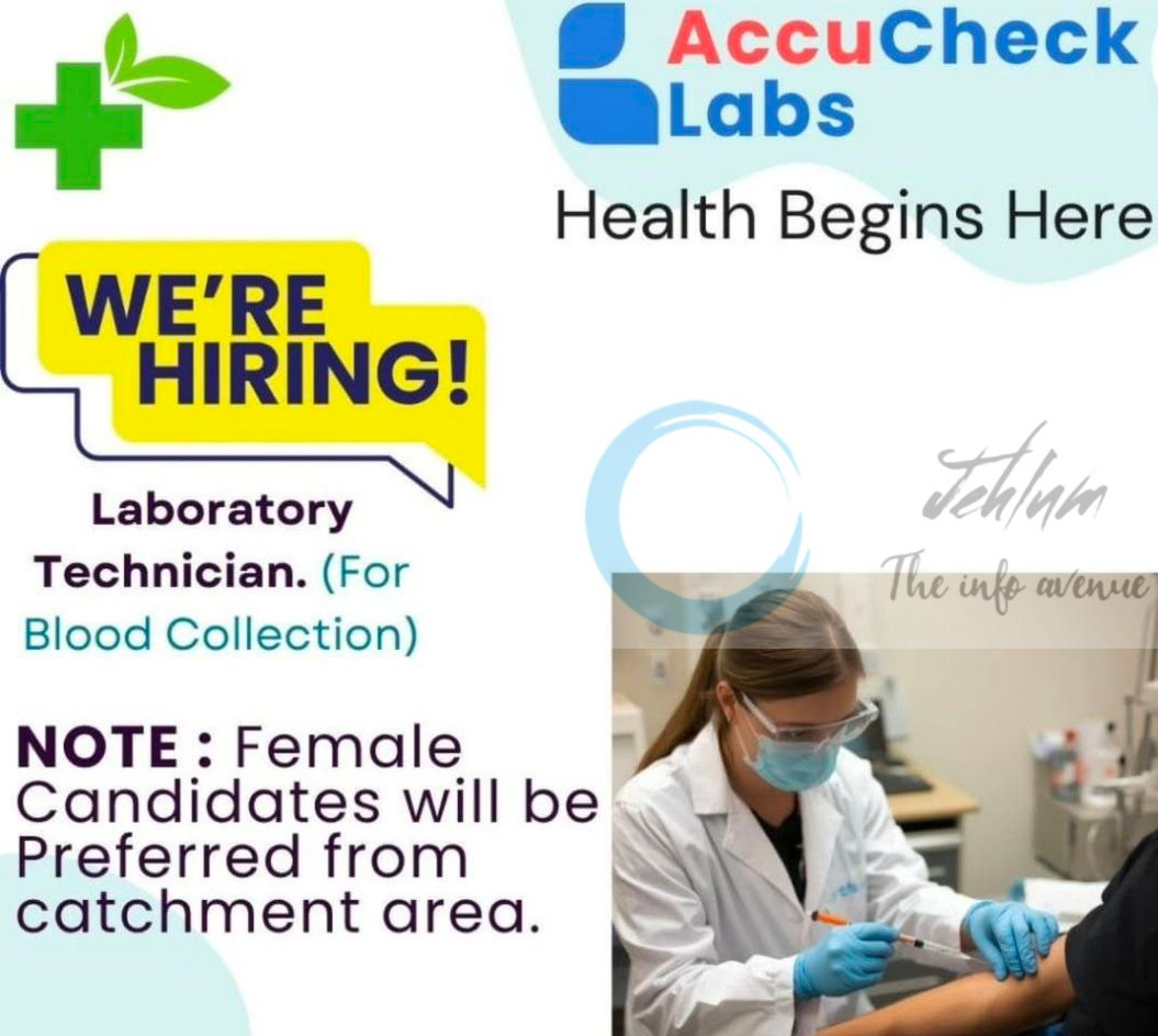 AccuCheck Labs Srinagar Laboratory Technician job opportunities 2025