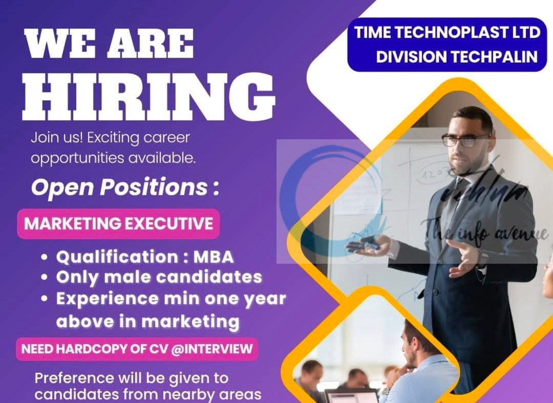 Time Technoplast Ltd Srinagar Marketing Executive job opportunities 2025