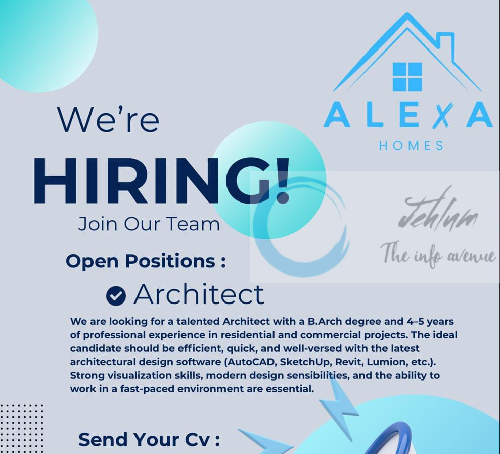 Alexa Homes Architect Srinagar job opportunities 2025