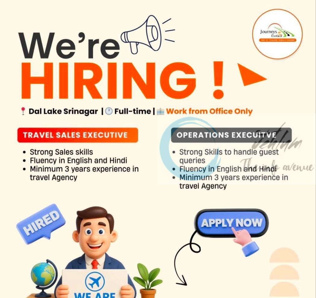 Exotica srinagar job opportunities 2025