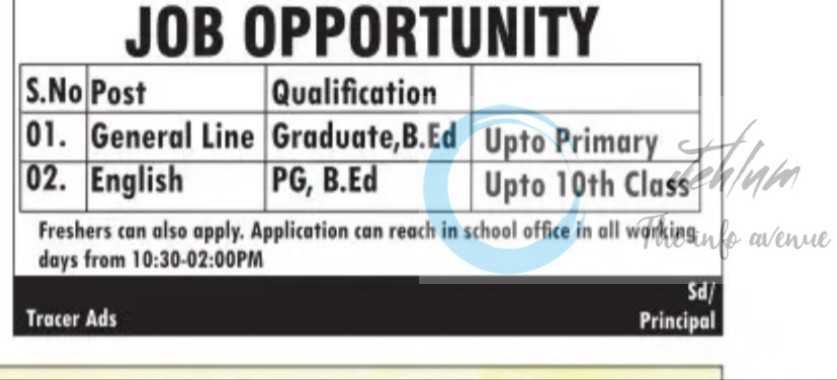 Lotus Garden High School Srinagar job opportunities 2025