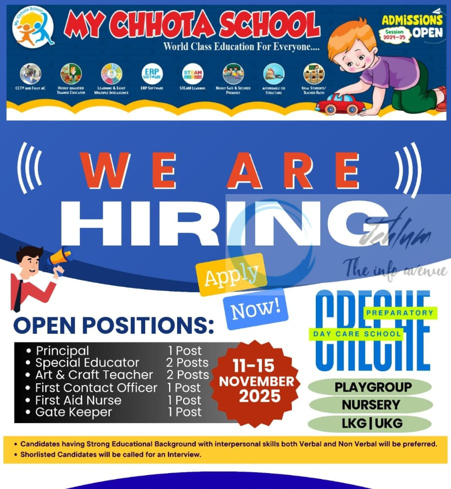 My Chhota School Handwara job opportunities 2025