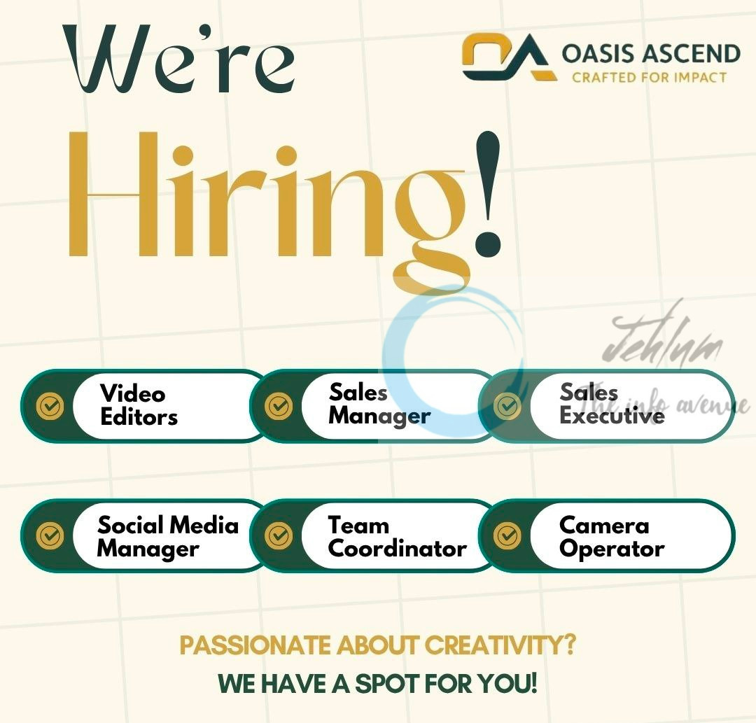 Oasis Ascend job opportunities 2025
