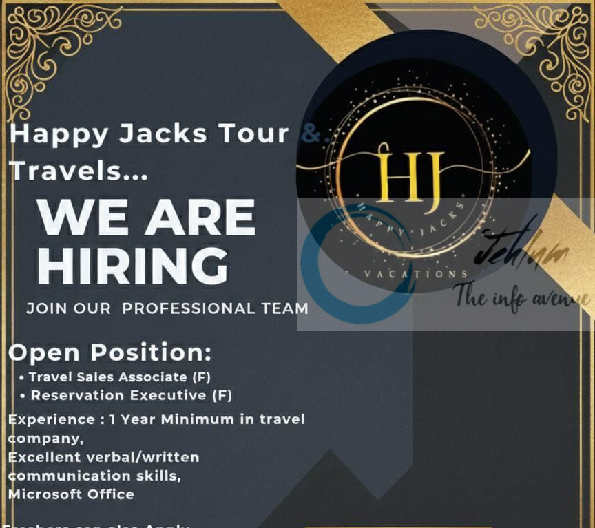 Happy Jacks Tour and Travels HJ srinagar job opportunities 2025