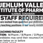 Jehlum Valley Institute of Pharmacy JVIP bandipora Teaching Faculty job opportunities 2025