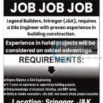 Legend Builders srinagar Engineer Job Opportunities 2025