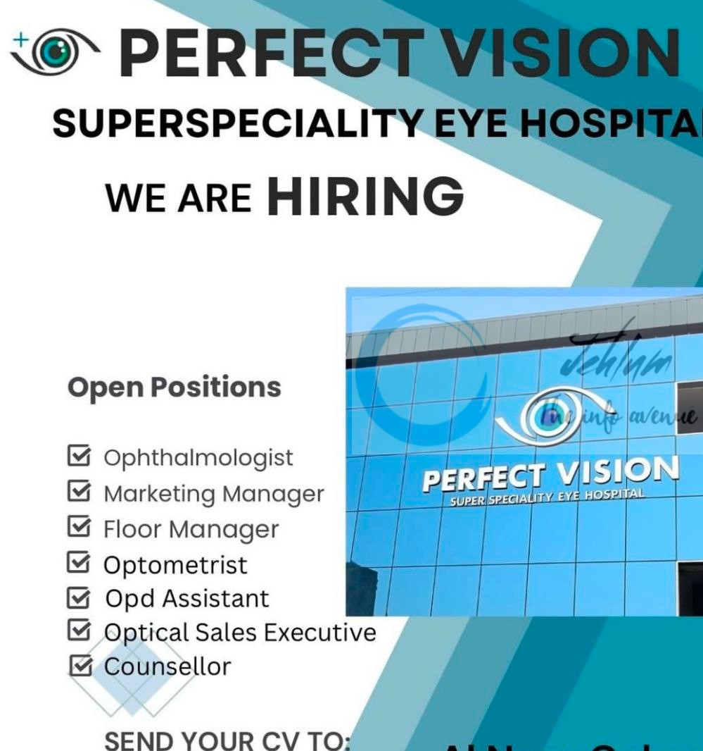 Perfect Vision Superspeciality Eye Hospital Srinagar Job Opportunities 2025