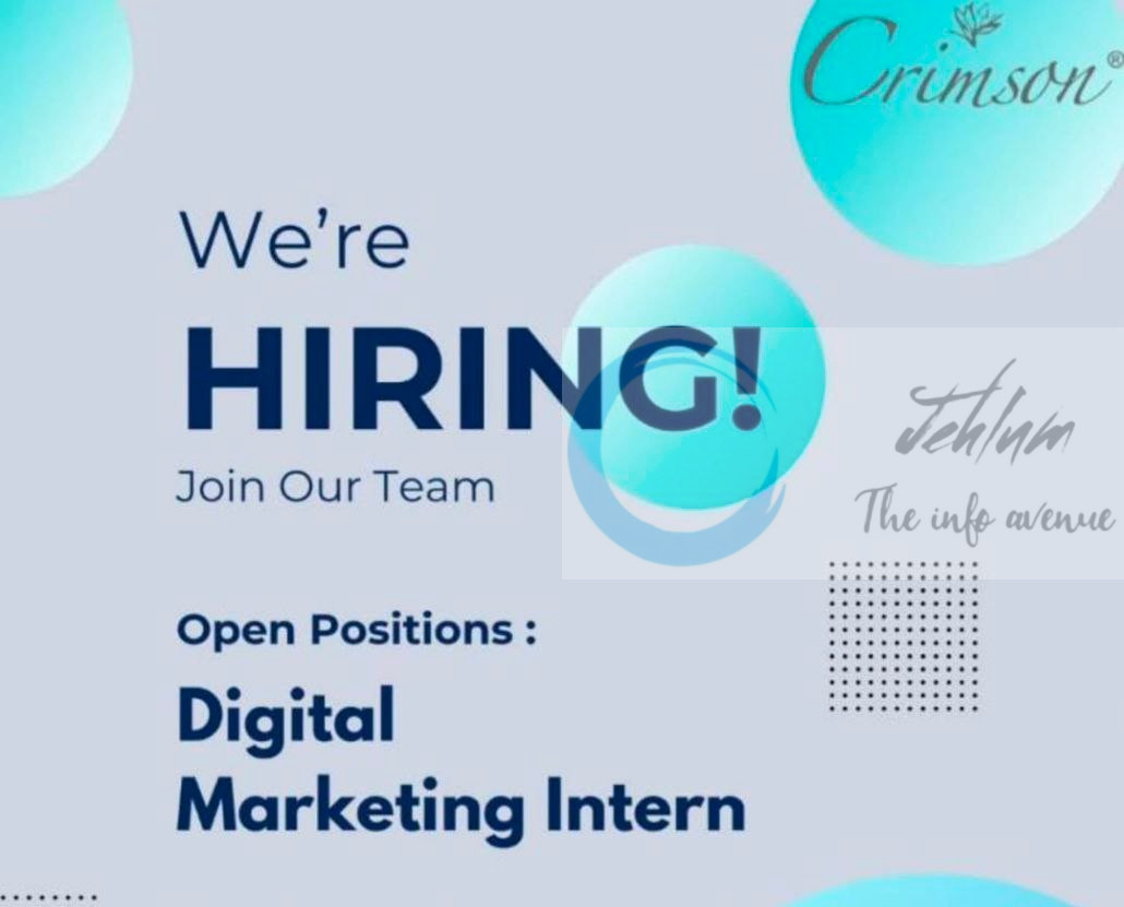 Crimson srinagar Digital Marketing Intern job opportunities 2025 1 Crimson srinagar Digital Marketing Intern job opportunities 2025