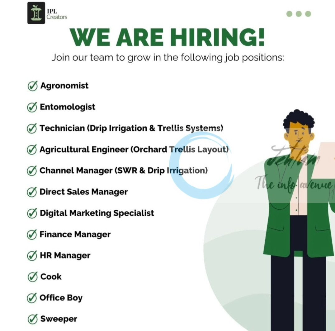 IPL Creators Pulwama HR Manager/ Agronomist/ Entomologist Jobs Opportunity 2025 1 IPL Creators Pulwama HR Manager/ Agronomist/ Entomologist Jobs Opportunity 2025