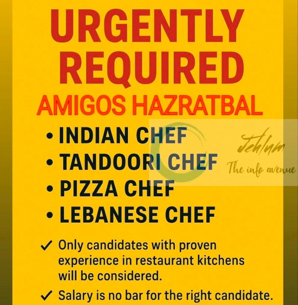 Amigos Hazratbal Srinagar Job Opportunities 2025
