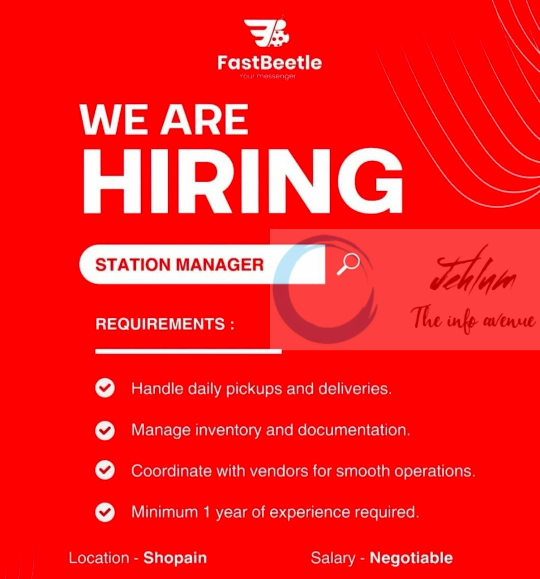FastBeetle Shopain Station Manager Job Opportunities 2025