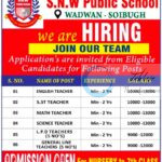 S N W Public School SNWPS budgam faculty job opportunities 2025