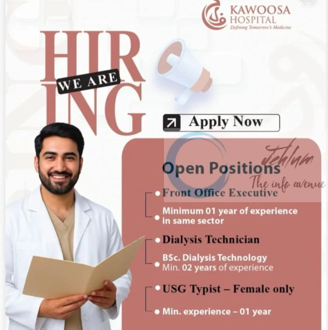 Kawoosa Hospital Srinagar job opportunities 2025