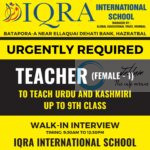 IQRA International School srinagar Teachers job opportunities 2025