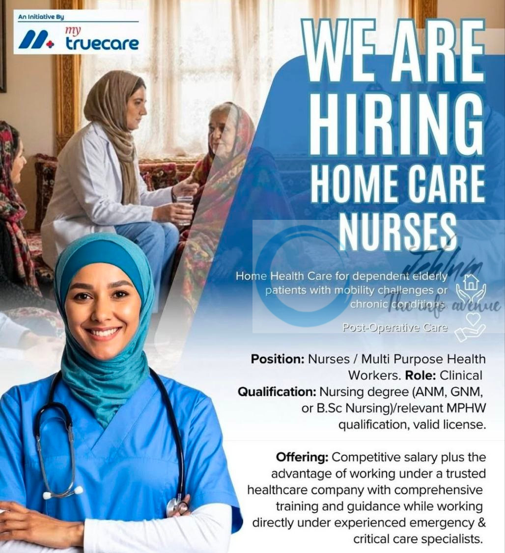 My True care srinagar Home Care Nurses and Multi-Purpose Health Workers Job opportunities 2025