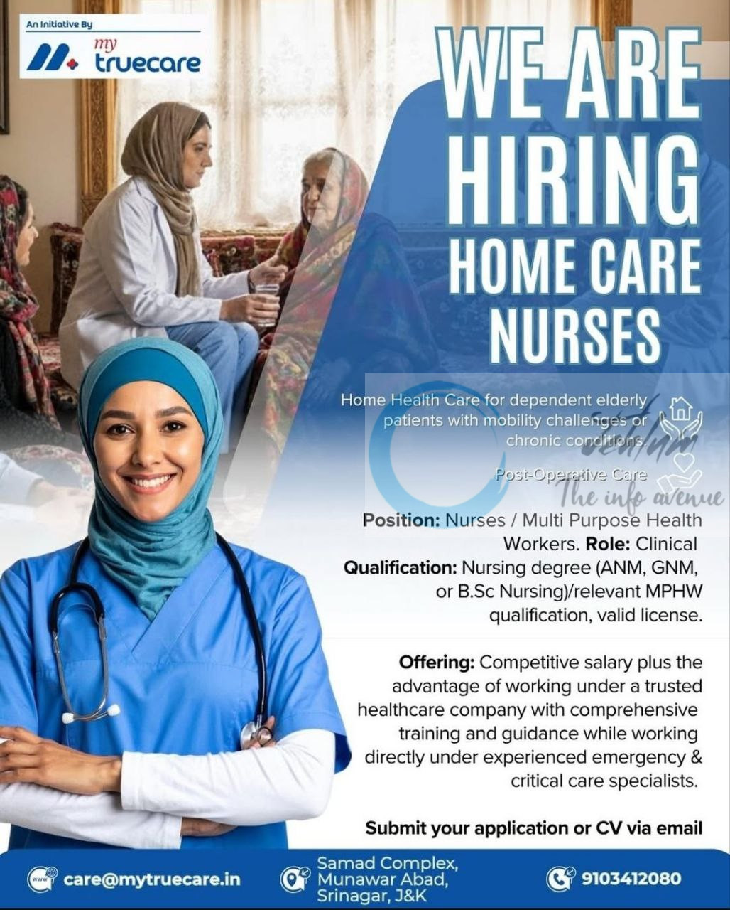 My True care srinagar Home Care Nurses and Multi-Purpose Health Workers Job opportunities 2025